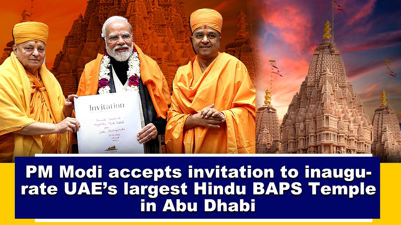 PM Modi accepts invitation to inaugurate UAE`s largest Hindu BAPS Temple in Abu Dhabi
